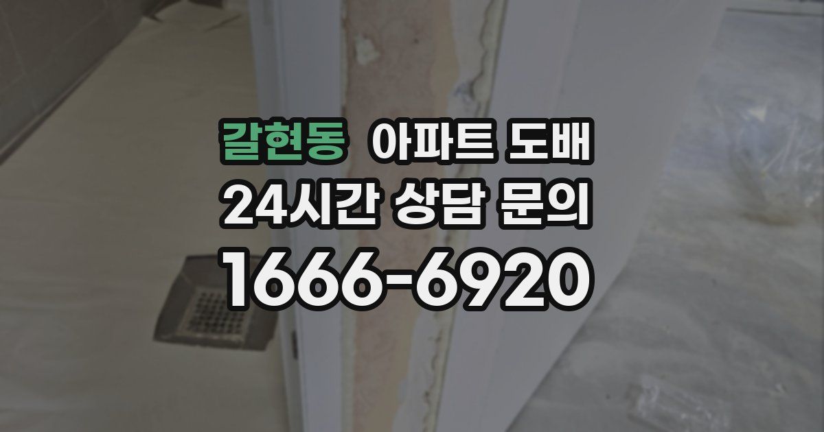 갈현동 아파트 도배