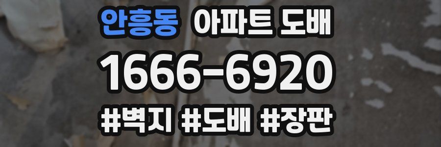 안흥동 아파트 도배