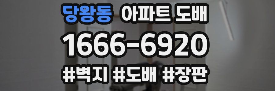 당왕동 아파트 도배