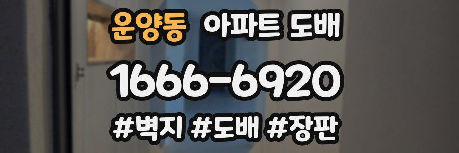 운양동 아파트 도배