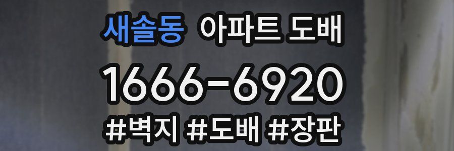 새솔동 아파트 도배