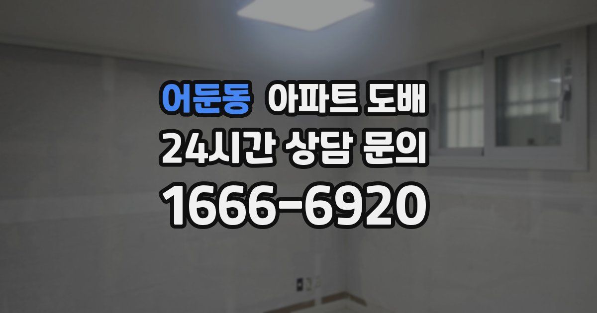 어둔동 아파트 도배