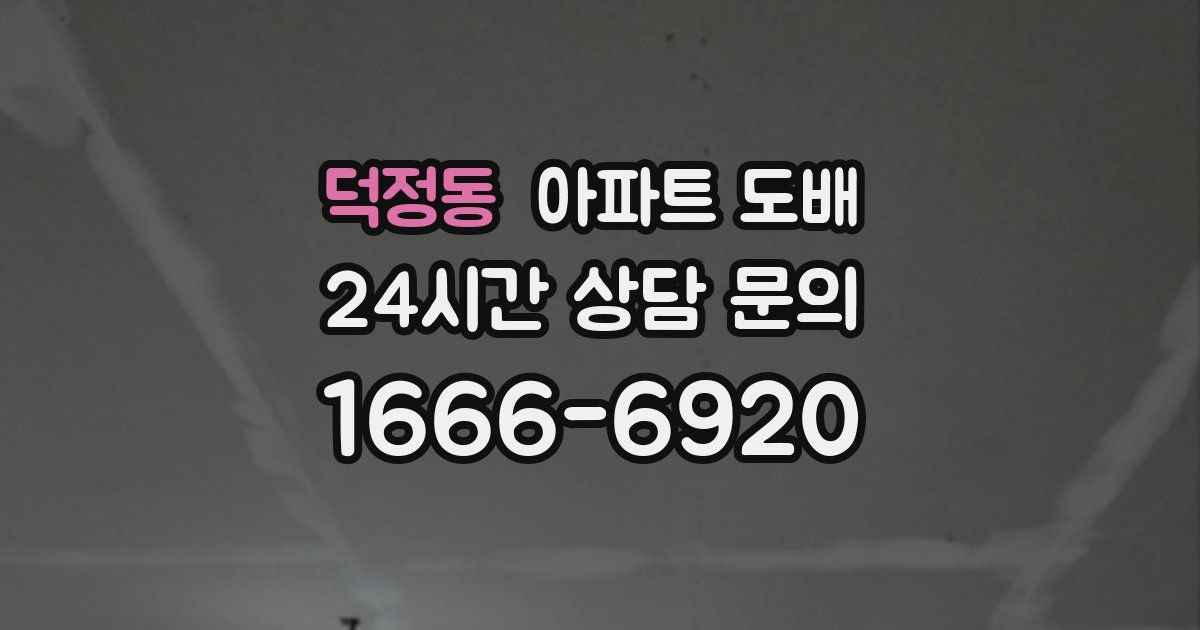 덕정동 아파트 도배