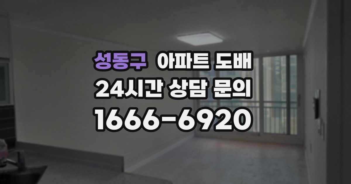 성동구 아파트 도배