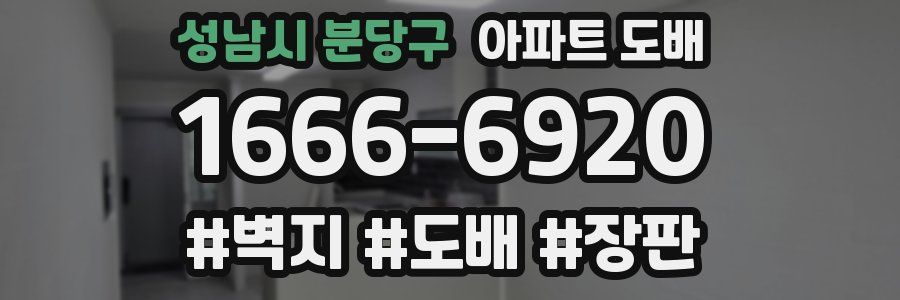 성남시 분당구 아파트 도배