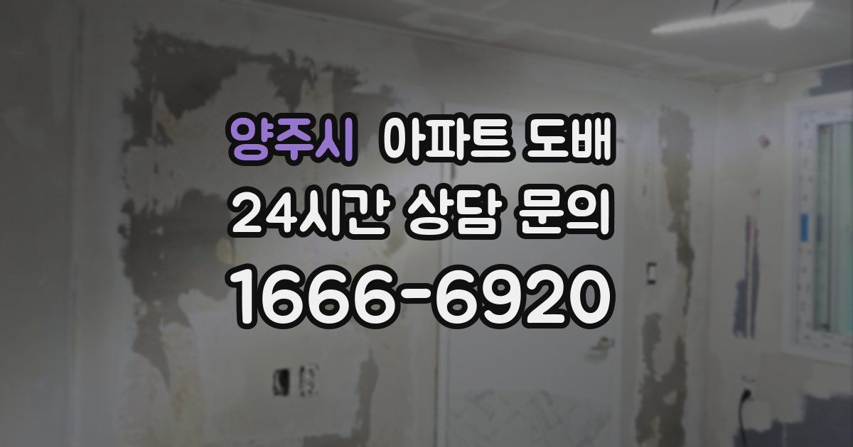 양주시 아파트 도배
