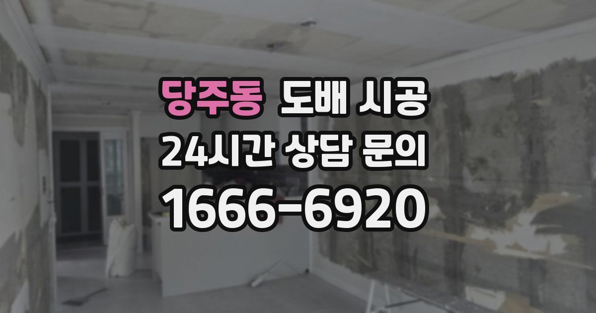 당주동 도배 시공