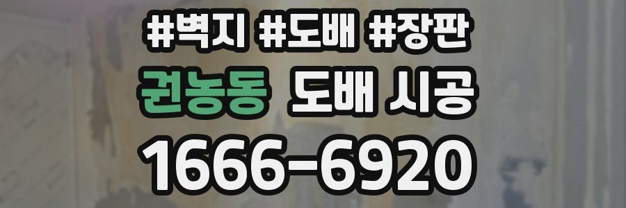 권농동 도배 시공