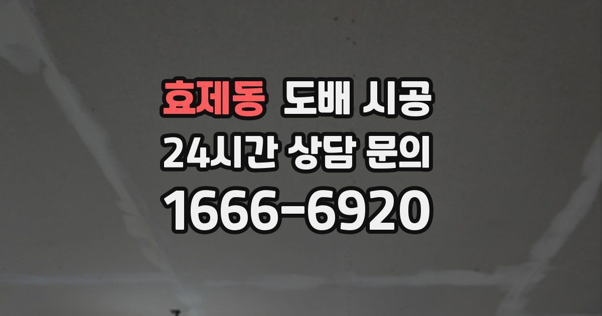 효제동 도배 시공