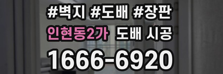 인현동2가 도배 시공