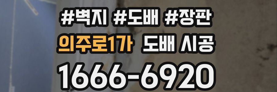 의주로1가 도배 시공