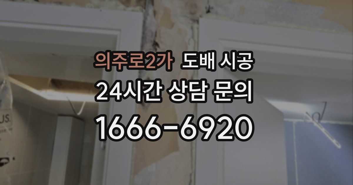 의주로2가 도배 시공