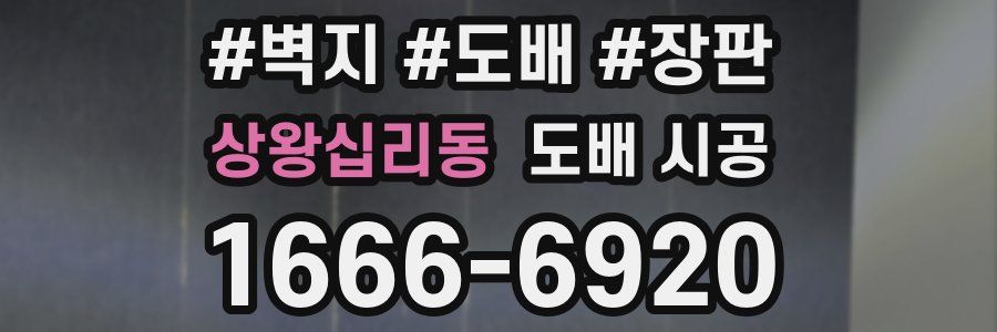 상왕십리동 도배 시공