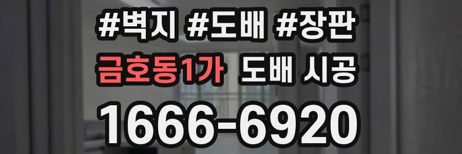 금호동1가 도배 시공