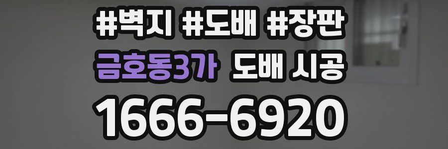 금호동3가 도배 시공