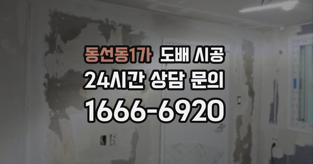 동선동1가 도배 시공