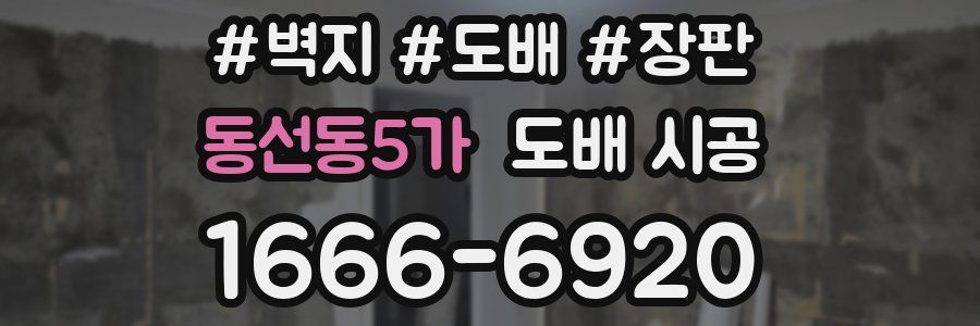 동선동5가 도배 시공