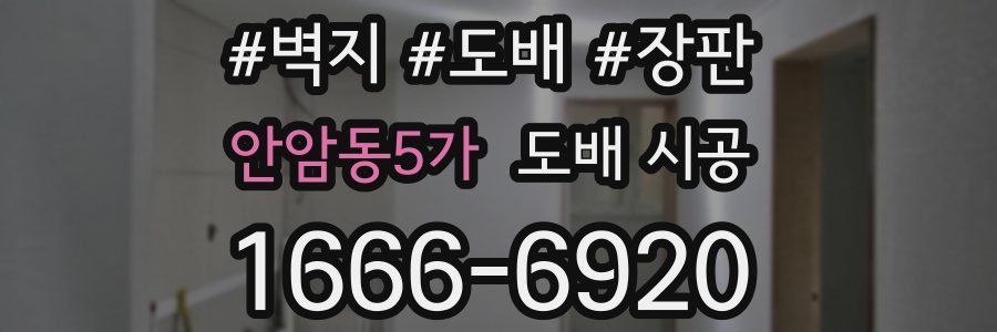 안암동5가 도배 시공
