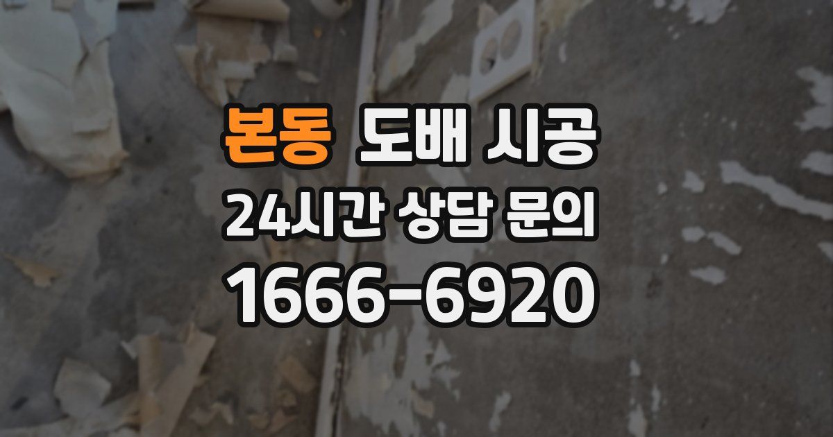 본동 도배 시공