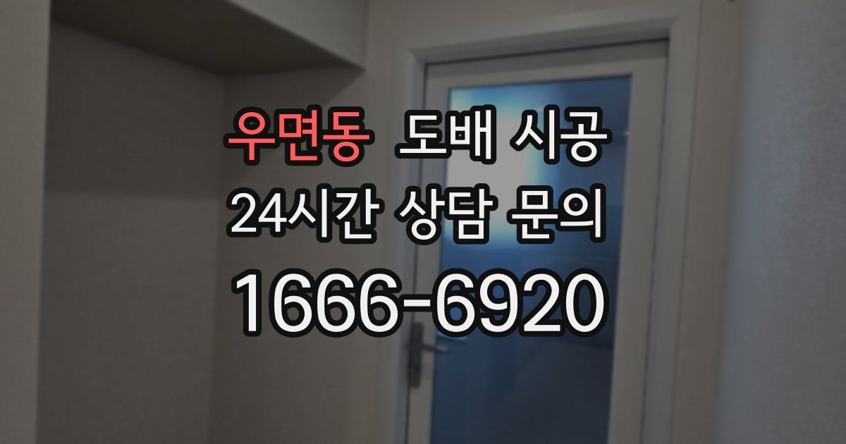 우면동 도배 시공