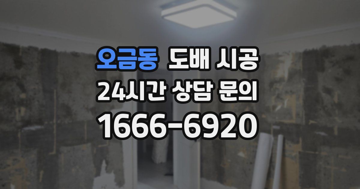 오금동 도배 시공