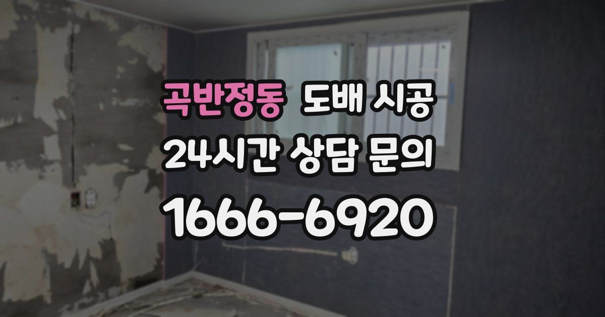 곡반정동 도배 시공