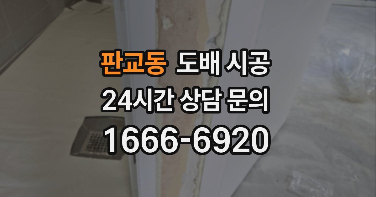 판교동 도배 시공