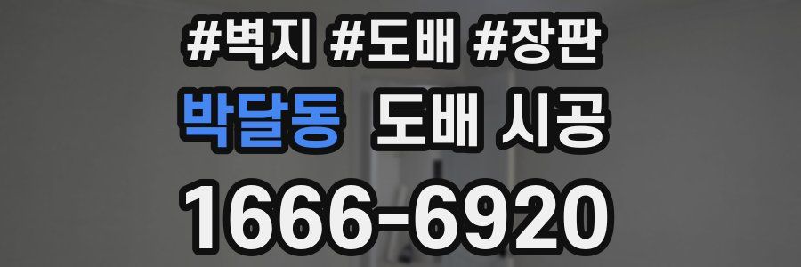 박달동 도배 시공