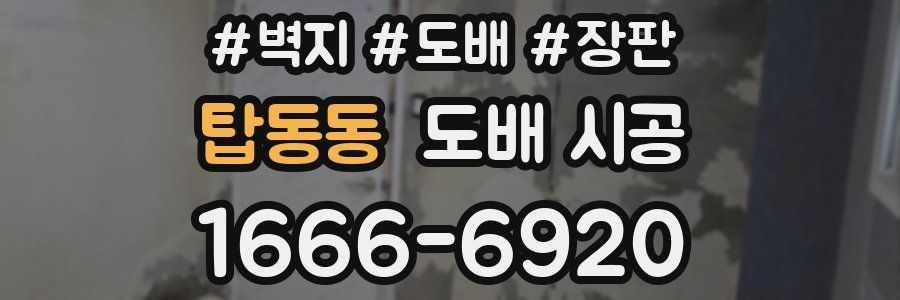 탑동동 도배 시공