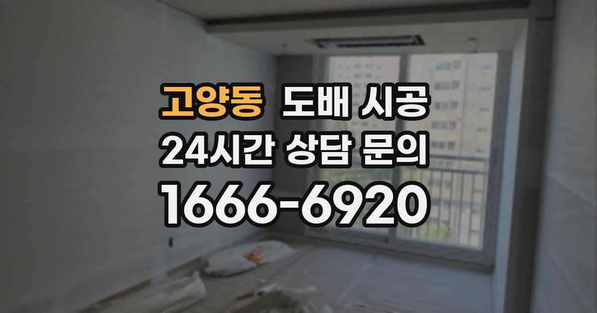 고양동 도배 시공