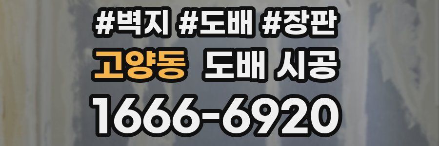 고양동 도배 시공