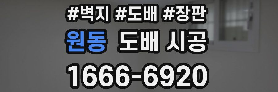 원동 도배 시공