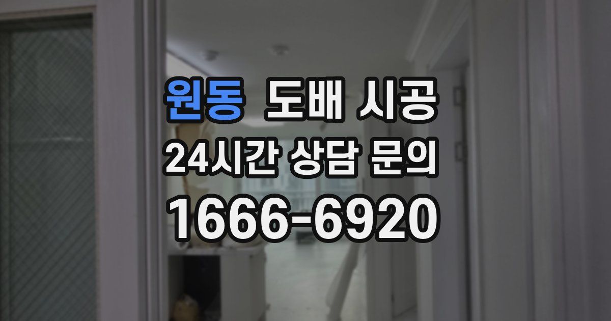 원동 도배 시공