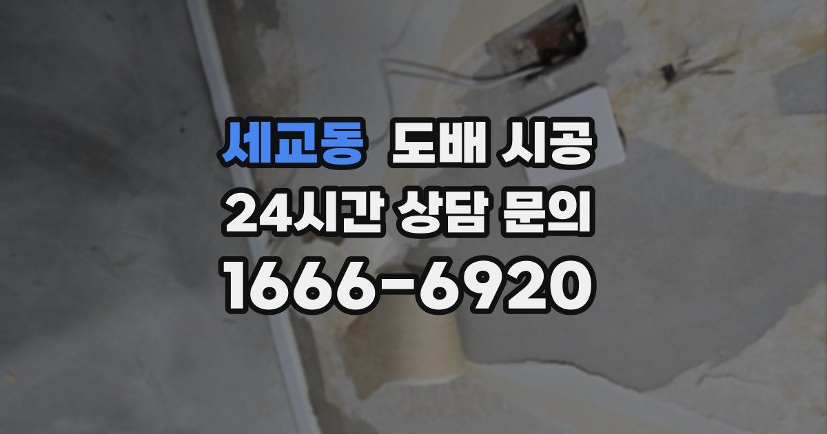 세교동 도배 시공