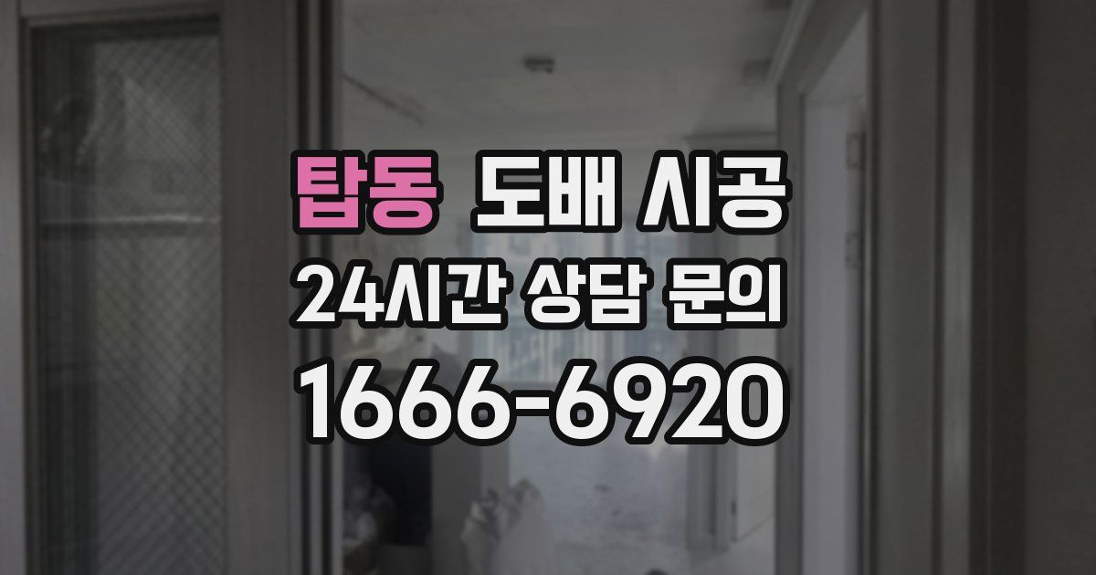 탑동 도배 시공