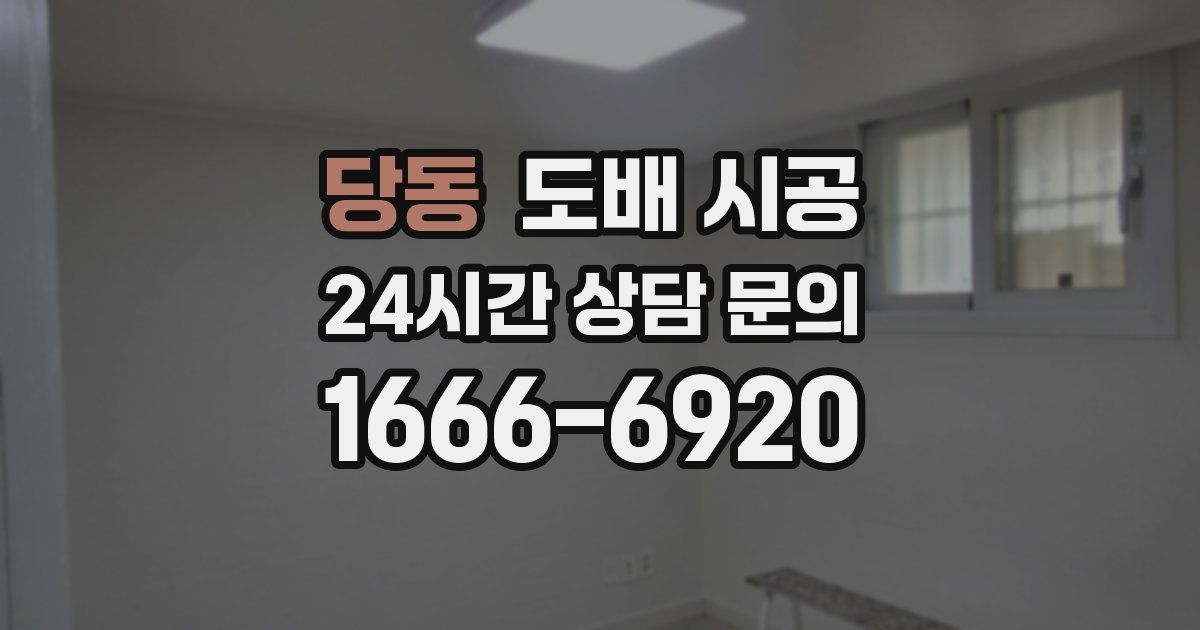 당동 도배 시공