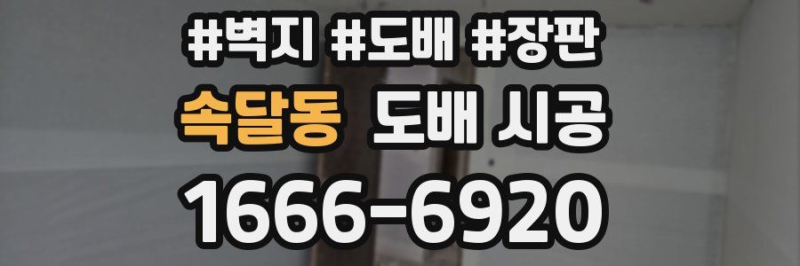 속달동 도배 시공