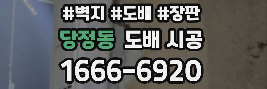 당정동 도배 시공