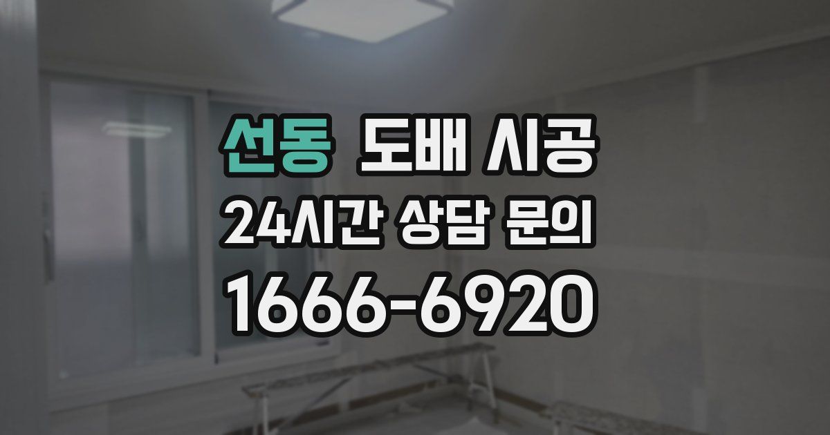 선동 도배 시공