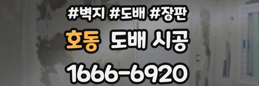 호동 도배 시공