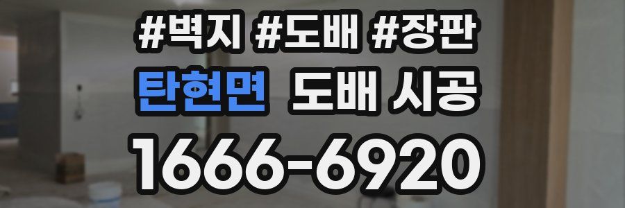 탄현면 도배 시공
