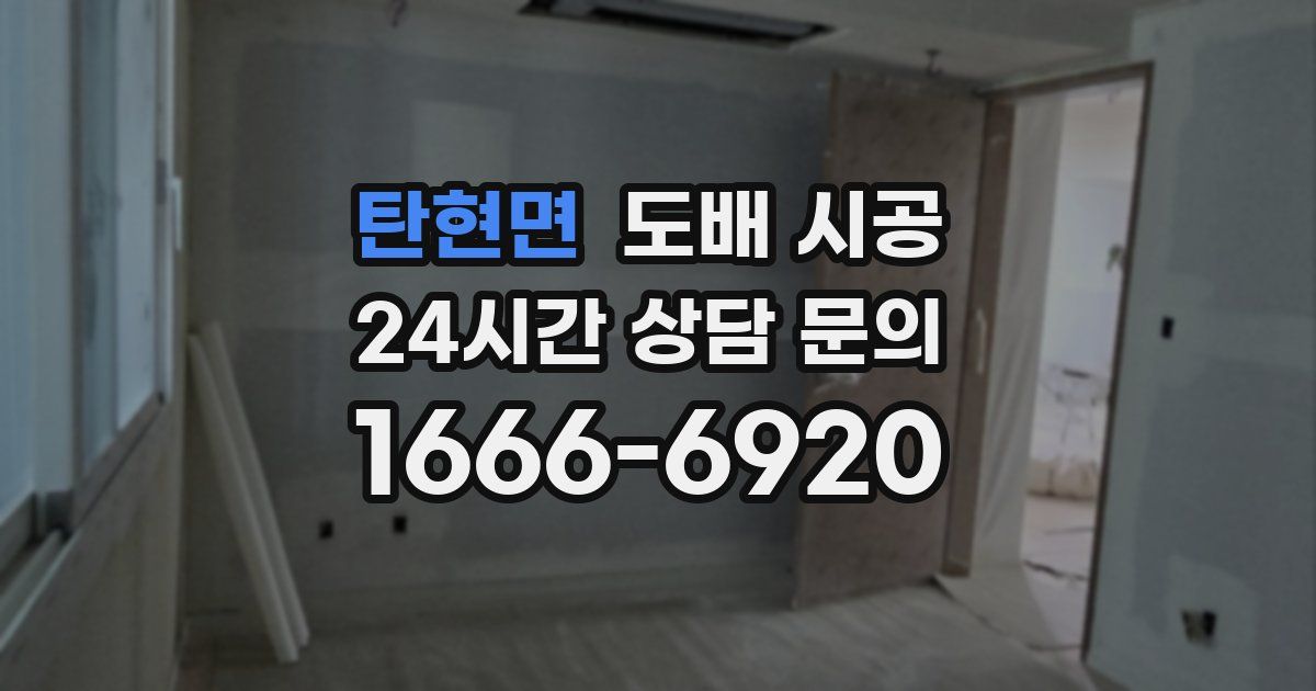 탄현면 도배 시공