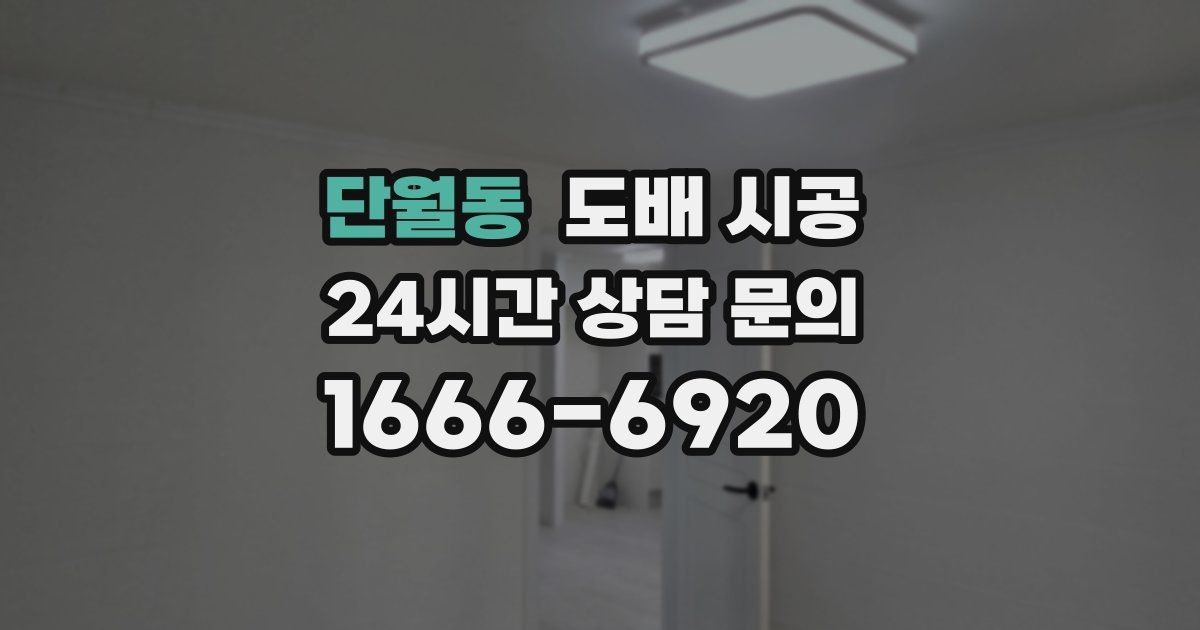 단월동 도배 시공