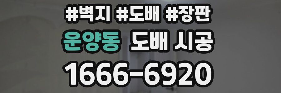 운양동 도배 시공