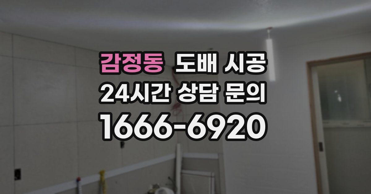 감정동 도배 시공