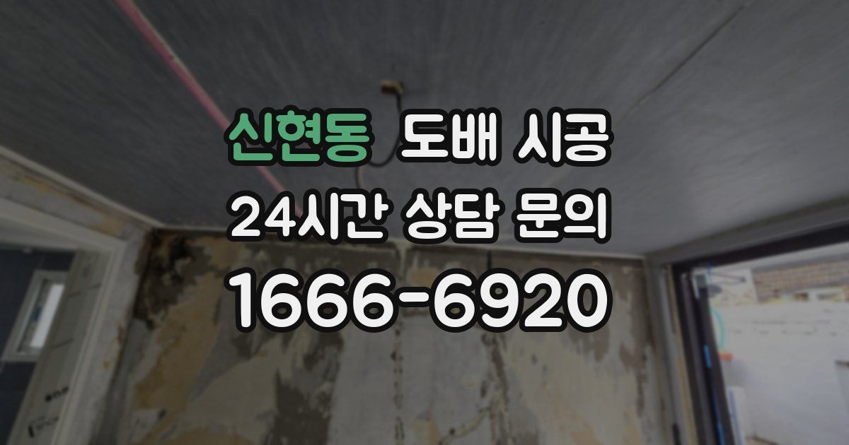 신현동 도배 시공