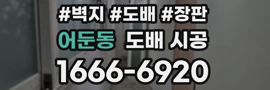 어둔동 도배 시공