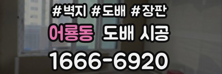 어룡동 도배 시공