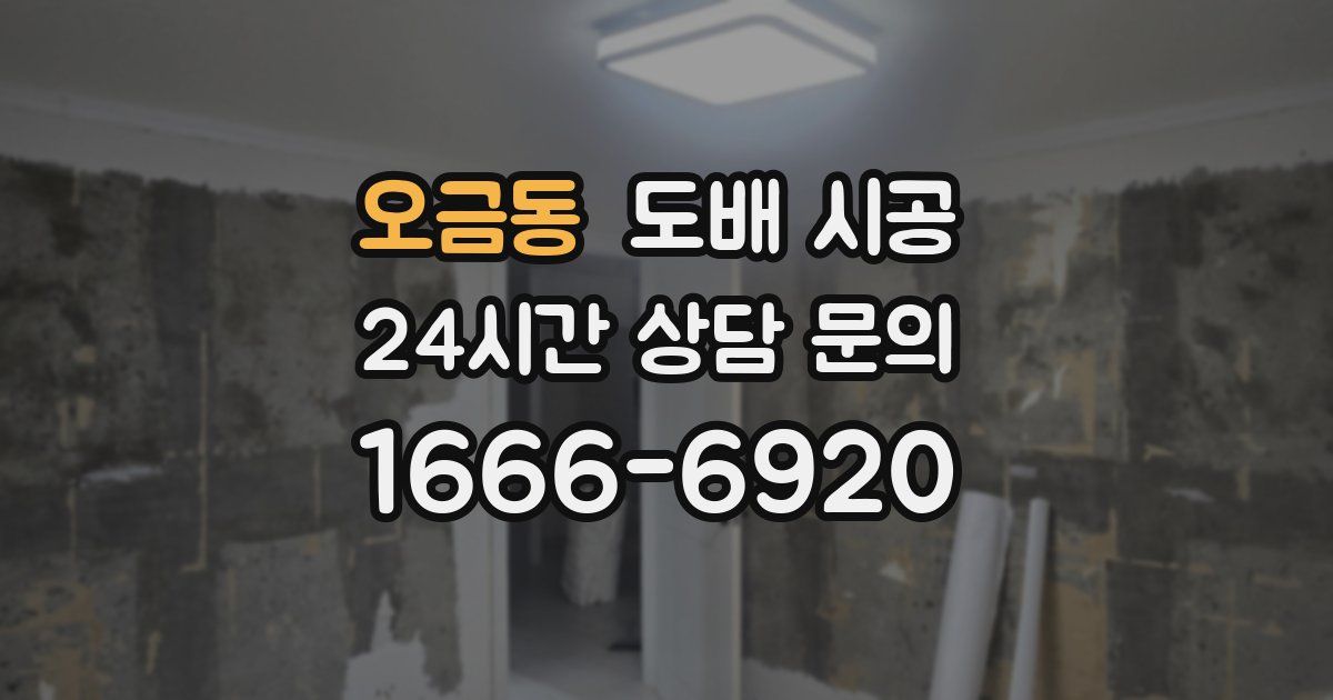 오금동 도배 시공