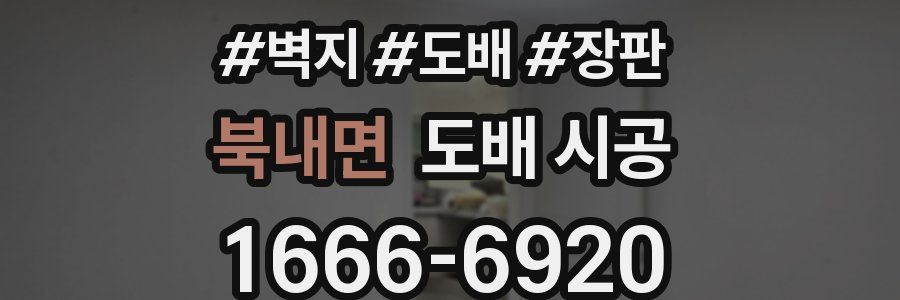 북내면 도배 시공